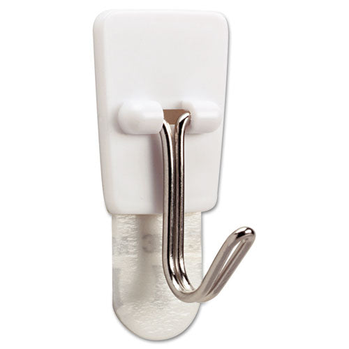 General Purpose Hooks, Small, 0.5 Lb Cap, White, 28 Hooks And 32 Strips-pack