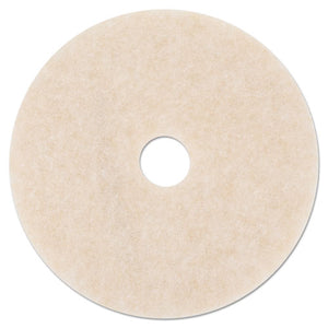Ultra High-speed Topline Floor Burnishing Pads 3200, 20" Dia., White-amber, 5-ct