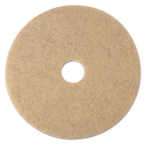 Ultra High-speed Natural Blend Floor Burnishing Pads 3500, 21" Dia., Tan, 5-ct