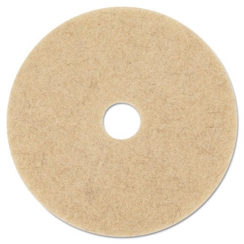 Ultra High-speed Natural Blend Floor Burnishing Pads 3500, 27" Dia., Tan, 5-ct