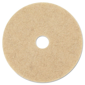 Ultra High-speed Natural Blend Floor Burnishing Pads 3500, 27" Dia., Tan, 5-ct