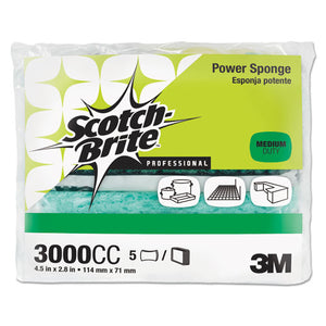 Power Sponge, Teal, 2 4-5 X 4 1-2, 5-pack