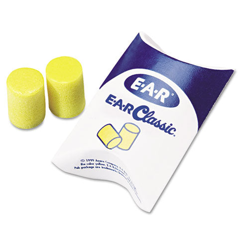 E·a·r Classic Earplugs, Corded, Pvc Foam, Yellow, 200 Pairs