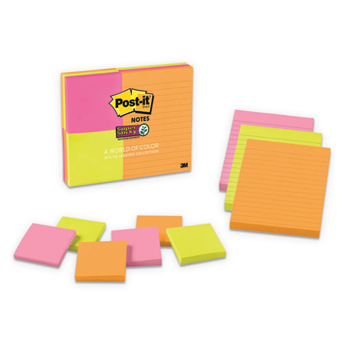 Pads In Rio De Janeiro Colors, (6) 3 X 3 & (3) 4 X 6, 90-sheet Pads, 9 Pads-pk