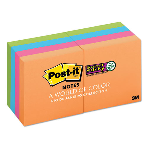 Pads In Rio De Janeiro Colors, 2 X 2, 90-sheet Pads, 8-pack