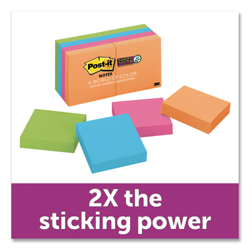 Pads In Rio De Janeiro Colors, 2 X 2, 90-sheet Pads, 8-pack