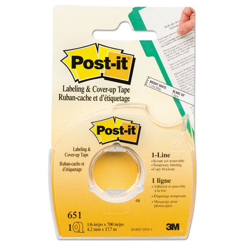Labeling & Cover-up Tape, Non-refillable, 1-6" X 700" Roll
