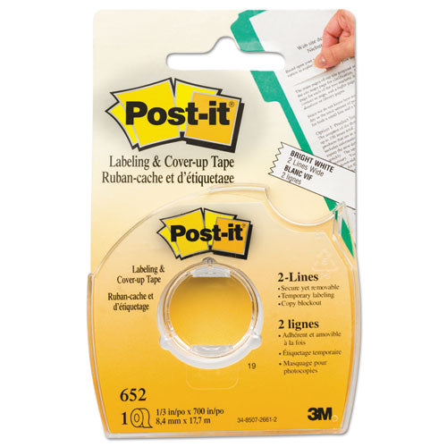 Labeling & Cover-up Tape, Non-refillable, 1-3" X 700" Roll