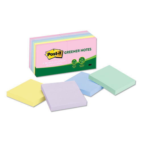 Recycled Note Pads, 1 1-2 X 2, Canary Yellow, 100-sheet, 12-pack