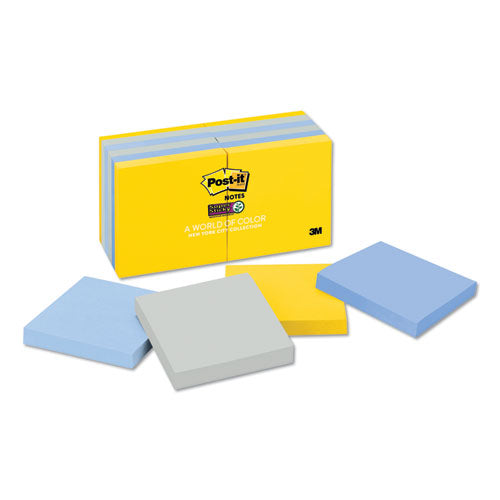 Pads In New York Colors Notes, 3 X 3, 90-sheets-pad, 12 Pads-pack