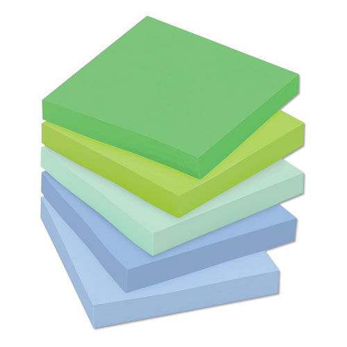 Recycled Notes In Bora Bora Colors, 3 X 3, 90-sheet, 12-pack