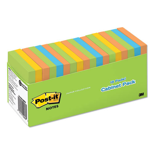 Original Pads In Jaipur Colors Cabinet Pack, 3 X 3, 100-sheet, 18-pack