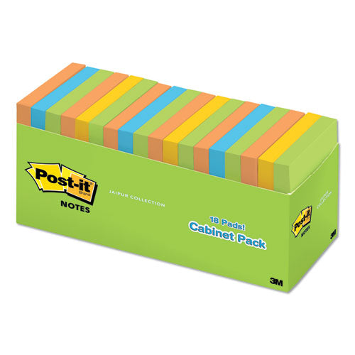 Original Pads In Jaipur Colors Cabinet Pack, 3 X 3, 100-sheet, 18-pack