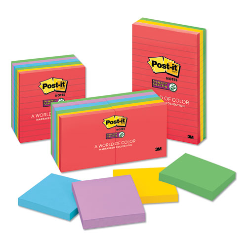 Pads In Marrakesh Colors, 3 X 3, 70-sheet, 24-pack