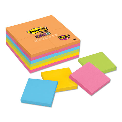 Pads In Rio De Janeiro Colors, 3 X 3, 90-sheet Pads, 24-pack