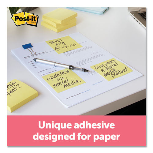 Original Pads In Canary Yellow, 3 X 3, 90-sheet, 24-pack