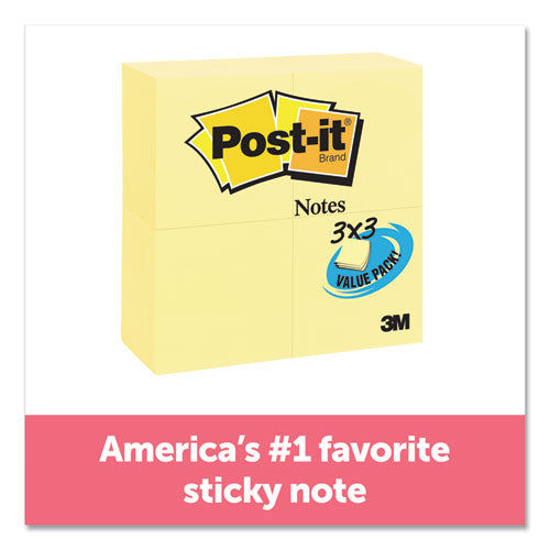 Original Pads In Canary Yellow, 3 X 3, 90-sheet, 24-pack