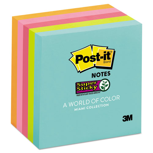 Pads In Miami Colors, 3 X 3, 90-pad, 5 Pads-pack