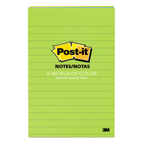 Original Pads In Jaipur Colors, Lined, 4 X 6, 100-sheet, 3-pack