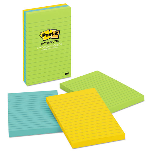 Original Pads In Jaipur Colors, Lined, 4 X 6, 100-sheet, 3-pack