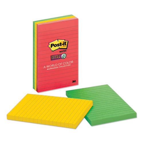 Pads In Marrakesh Colors, Lined, 4 X 6, 90-sheet, 3-pack