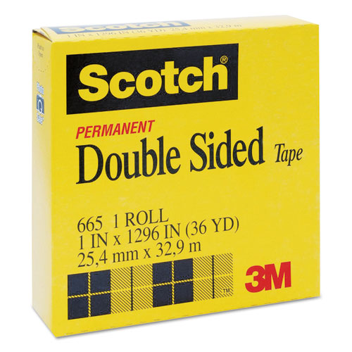 Double-sided Tape, 3" Core, 0.75" X 36 Yds, Clear, 2-pack