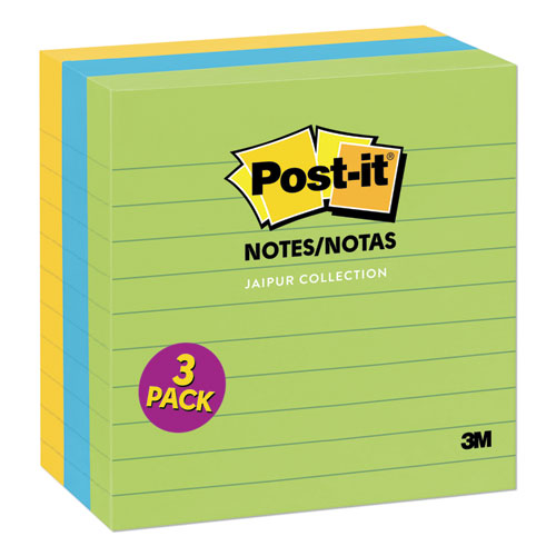 Original Pads In Jaipur Colors, 4 X 4, Lined, 200-sheet, 3-pack