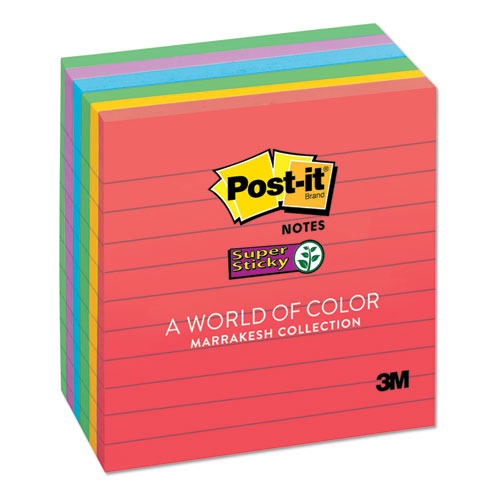 Pads In Marrakesh Colors, Lined, 4 X 4, 90-sheet, 6-pack