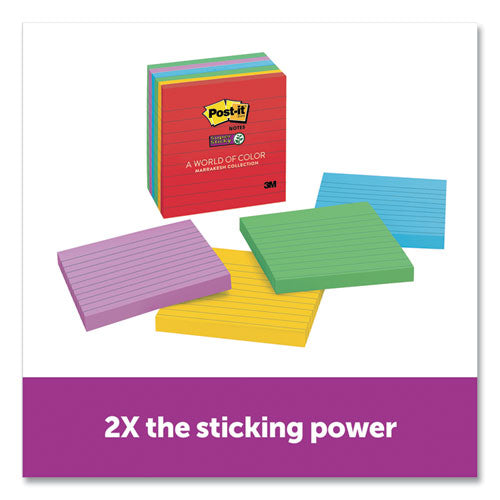 Pads In Marrakesh Colors, Lined, 4 X 4, 90-sheet, 6-pack