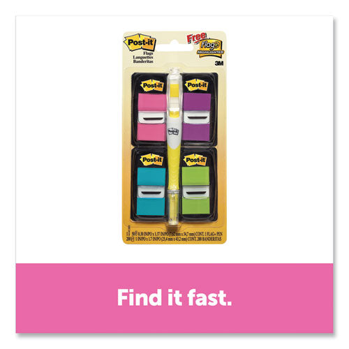 Page Flag Value Pack, Assorted Colors, 200 Flags & Highlighter W-50 Flags