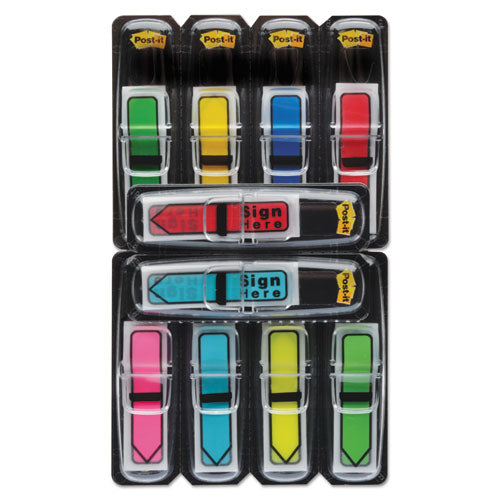 Arrow 1-2" Page Flags, Blue-green-purple-red-yellow, 20-color, 100-pack