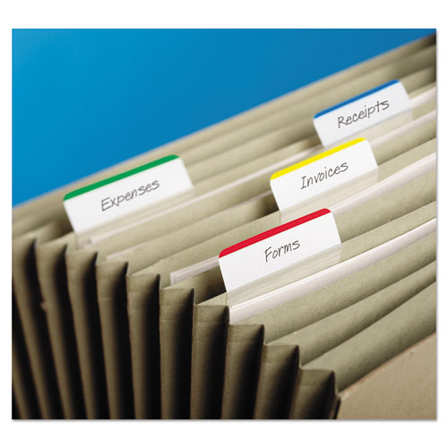 2" Angled Tabs, Lined, 1-5-cut Tabs, Assorted Primary Colors, 2" Wide, 24-pack