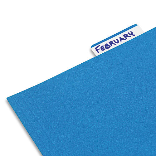 2" And 3" Tabs, Lined, 1-5-cut Tabs, Blue, 2" Wide, 50-pack