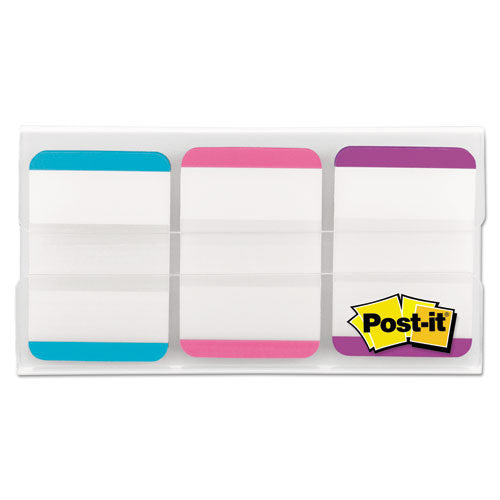 1" Tabs, 1-5-cut Tabs, Lined, Assorted Pastels, 1" Wide, 66-pack