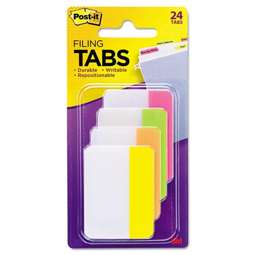 2" And 3" Tabs, 1-5-cut Tabs, Assorted Brights, 2" Wide, 24-pack