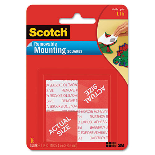 Precut Removable Mounting Tabs, Double-sided, 1-2 X 3-4, 480-pack