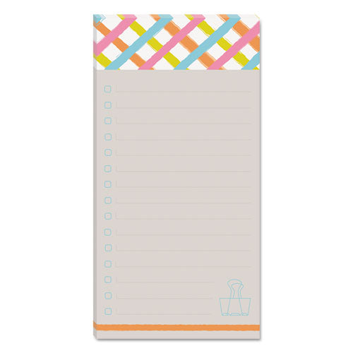 Printed Note Pads, 4 X 8, Lined, Assorted Designs, 75-sheet, 3-pack