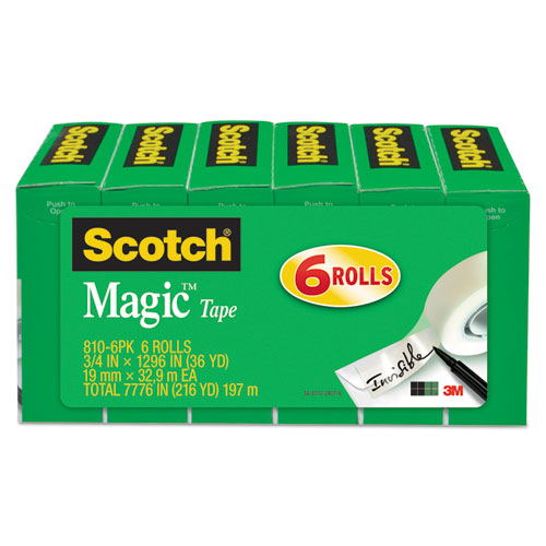 Magic Tape Refill, 3" Core, 0.75" X 72 Yds, Clear, 2-pack