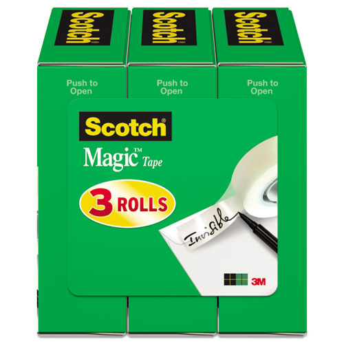 Magic Tape Refill, 1" Core, 0.75" X 83.33 Ft, Clear, 3-pack