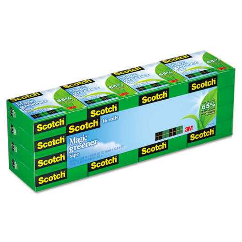 Magic Greener Tape, 1" Core, 0.75" X 75 Ft, Clear, 16-pack