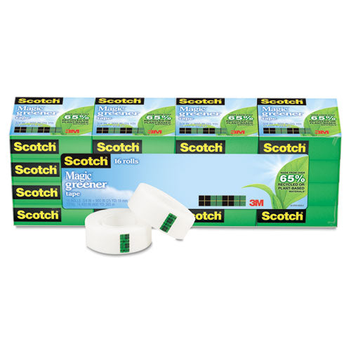 Magic Greener Tape, 1" Core, 0.75" X 75 Ft, Clear, 16-pack