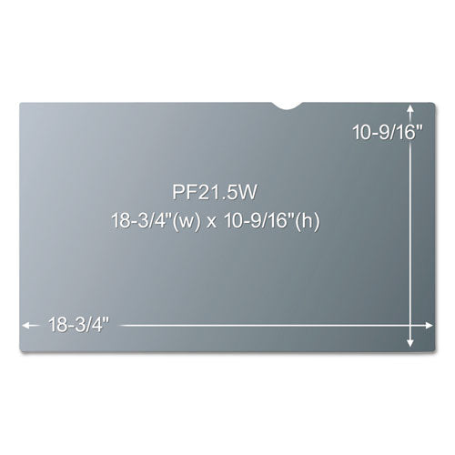 Antiglare Frameless Filter For 21.5" Widescreen Monitor, 16:9 Aspect Ratio