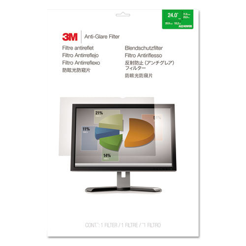 Antiglare Frameless Filter For 24" Widescreen Monitor, 16:9 Aspect Ratio