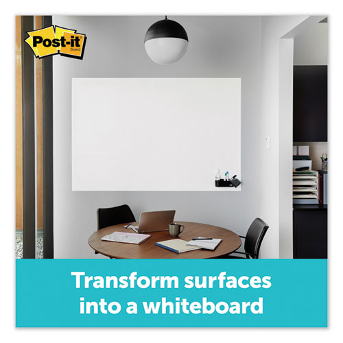 Dry Erase Surface With Adhesive Backing, 48" X 36", White
