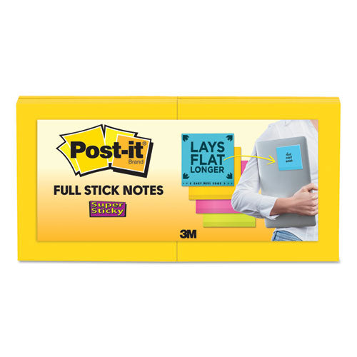 Full Stick Notes, 3 X 3, Electric Yellow, 25 Sheets-pad, 12-pack
