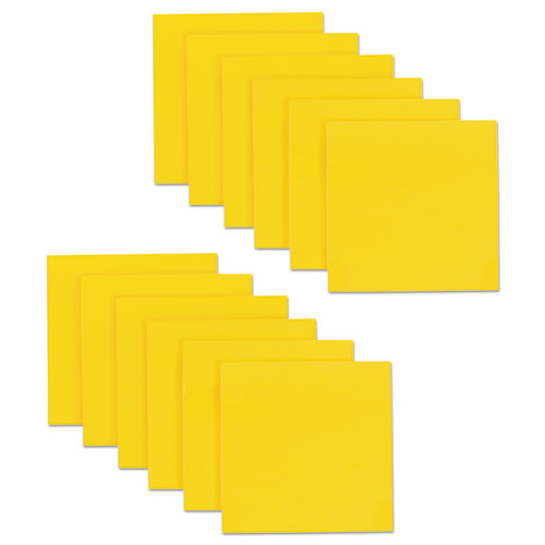 Full Stick Notes, 3 X 3, Electric Yellow, 25 Sheets-pad, 12-pack