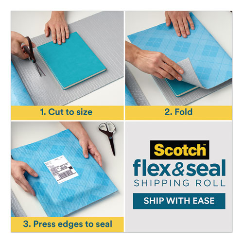 Flex And Seal Shipping Roll, 15" X 200 Ft, Blue-gray