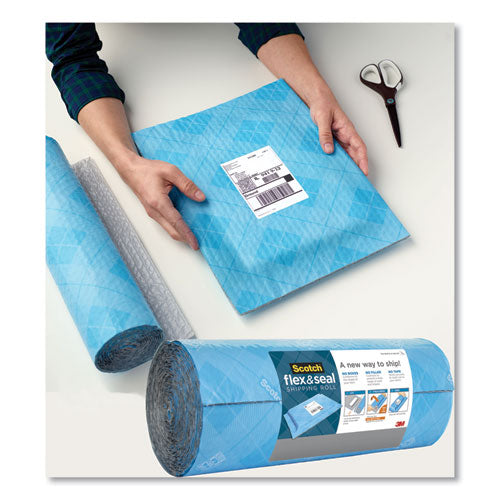 Flex And Seal Shipping Roll, 15" X 20 Ft, Blue-gray