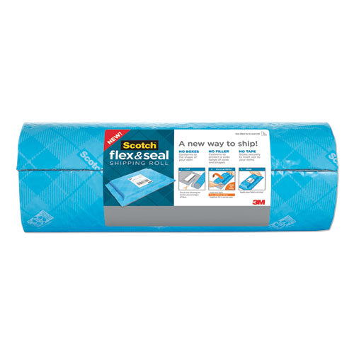 Flex And Seal Shipping Roll, 15" X 20 Ft, Blue-gray
