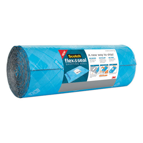 Flex And Seal Shipping Roll, 15" X 20 Ft, Blue-gray